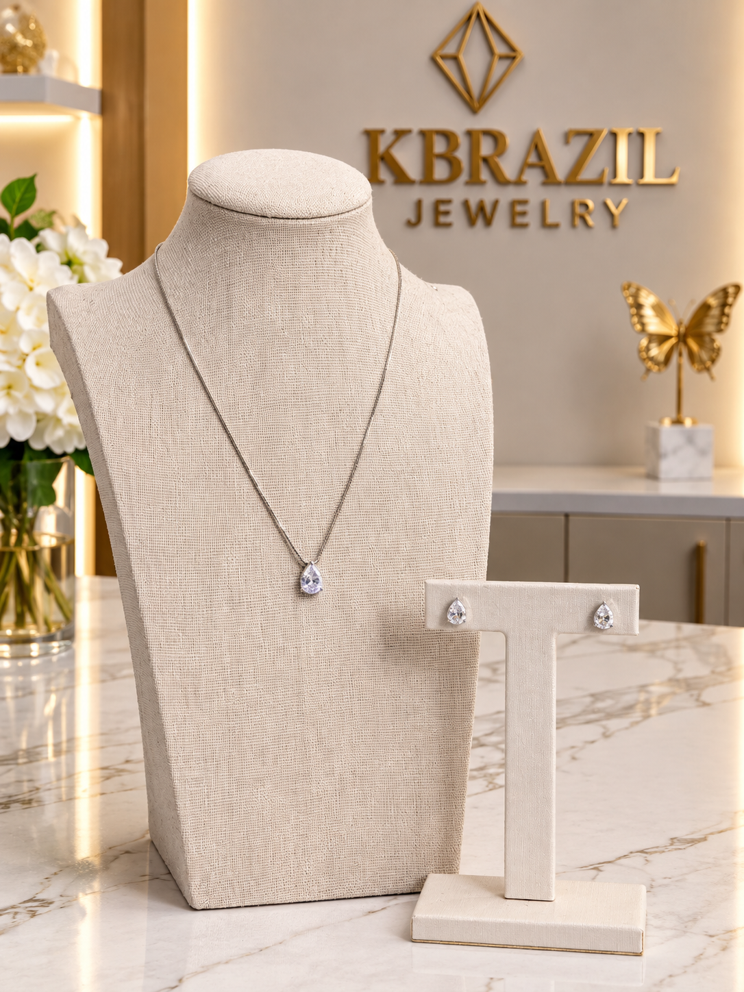 Timeless Teardrop Necklace & Earrings Set
