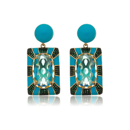 TURQUOISE STONE EARRING - LUXURY LINE