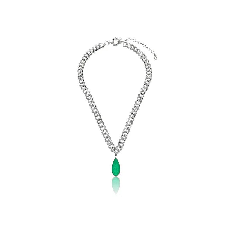 EMERALD PENDANT CHAIN NECKLACE