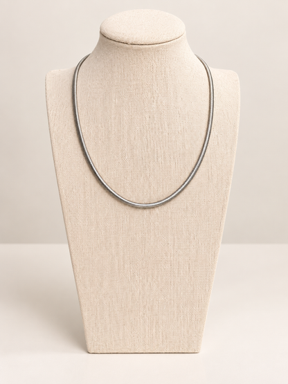 Sleek Silver Snake Chain Necklace