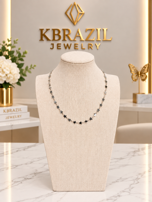 Celestial Silver Star Necklace