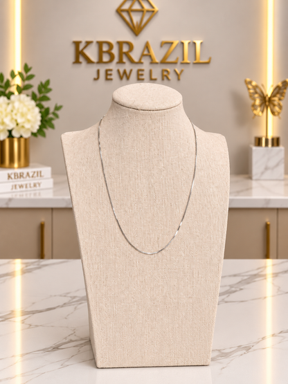 Essential Silver Box Chain Necklace
