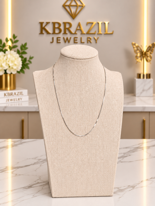 Essential Silver Box Chain Necklace