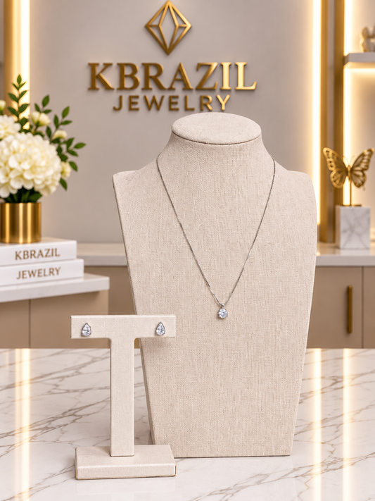 Timeless Teardrop Necklace & Earrings Set