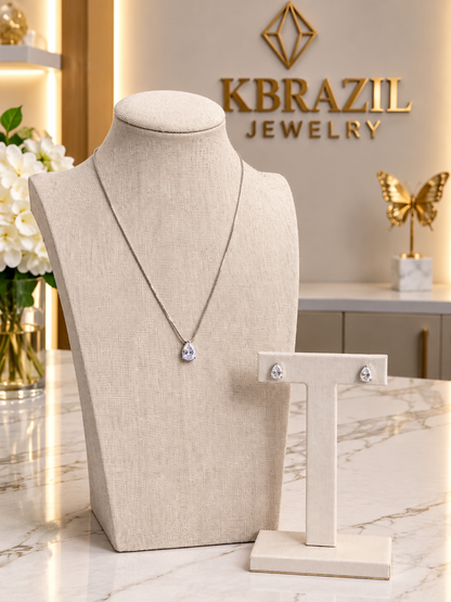 Timeless Teardrop Necklace & Earrings Set