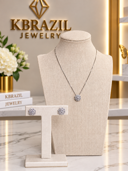 Radiant Bloom Necklace & Earrings Collection
